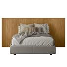 Cabeceira Casal e Queen Painel Ripado 241cm Palmeira Nature L06 - Mpozenato