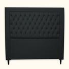 Cabeceira Casal ELEGANCE 1,40 cm PRETA suede Estofada para Cama Box Biselos-Decor