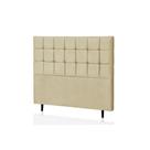 Cabeceira Casal Espanha 140 CM Suede Marfim - D A Decor