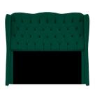 Cabeceira Casal Estofada 150cm para Cama Aurora Suede Verde Esmeralda