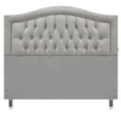 Cabeceira Casal Estofada Capitone Provençal Suede Bege 140 x 120 Plus RBL