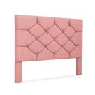Cabeceira Casal Estofada Com Pés Botões Strass 6 Cores Disponível Conforto Quarto Decorativo Cairo 1,40