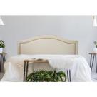 Cabeceira Casal Estofada para Cama Box, Modelo Curva Luxo com Tachas 1,40m x 0,60m, Veludo, Suede e Sintético