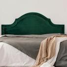 Cabeceira Casal Estofada para Cama Box Provençal Luxo com Tachas 140x60cm Verde/Fumê Cabeceira Casal Estofada para Cama Box Provençal Luxo com Tachas 140x60cm Verde/Fumê