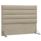 Cabeceira Casal Greta 140 cm Suede Liso Bege - D'Monegatto