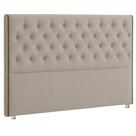 Cabeceira Casal king 195 cm Flora Veludo Bege Claro - Nexta Casa