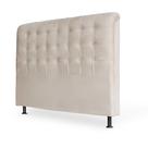 Cabeceira Casal King 195cm Ana Para Cama Box material sintético Bege - DS Móveis