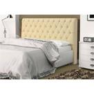Cabeceira Casal King 195cm Para Cama Box Lady Suede Bege - SA Móveis Cabeceira Casal King 195cm Para Cama Box Lady Suede Bege - SA Móveis