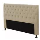 Cabeceira Casal King 195cm Para Cama Box Sofia material sintético Bege - DS Móveis