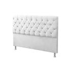 Cabeceira Casal King 195cm Para Cama Box Sofia material sintético Branco - DS Móveis
