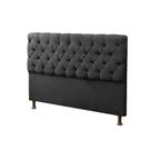 Cabeceira Casal King 195cm Para Cama Box Sofia Napa Preto - DS Móveis