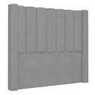 Cabeceira Casal King Cama Box 195cm Claire I02 Veludo Cinza - Mpozenato Cabeceira Casal King Cama Box 195cm Claire I02 Veludo Cinza - Mpozenato