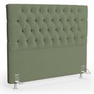 Cabeceira Casal King Cama Box 195cm Cristal C16 Bouclê Verde Oliva - Mpozenato