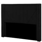 Cabeceira Casal King Size Estofada para Cama Box Toronto Veludo Preto