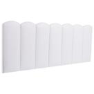 Cabeceira Casal Kit 7 Placas Modelo Nuvem - material sintético Branco Cabeceira Casal Kit 7 Placas Modelo Nuvem - material sintético Branco