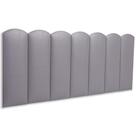 Cabeceira Casal Kit 7 Placas Modelo Nuvem - material sintético Cinza Cabeceira Casal Kit 7 Placas Modelo Nuvem - material sintético Cinza
