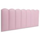 Cabeceira Casal Kit 7 Placas Modelo Nuvem - material sintético Rosa Cabeceira Casal Kit 7 Placas Modelo Nuvem - material sintético Rosa