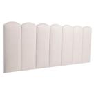 Cabeceira Casal Kit 7 Placas Modelo Nuvem - Suede Creme / Off White Cabeceira Casal Kit 7 Placas Modelo Nuvem - Suede Creme / Off White