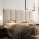Cabeceira Casal para Cama Box Estofada Julia 1.40m - Suede Areia