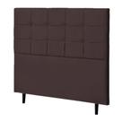 Cabeceira Casal Queen Bari 160cm Para Cama Box Suede Marrom - DS Móveis Cabeceira Casal Queen Bari 160cm Para Cama Box Suede Marrom - DS Móveis