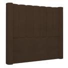 Cabeceira Casal Queen Cama Box 160cm Claire I02 Bouclê Marrom - Mpozenato