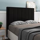Cabeceira Casal Queen Cama Box 160cm para Quarto Opala Suede Preto M11 - D'Rossi Cabeceira Casal Queen Cama Box 160cm para Quarto Opala Suede Preto M11 - D'Rossi