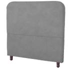 Cabeceira Casal Queen Estofada para Cama Box Lizza Veludo Cinza