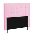 Cabeceira Casal Strass Jordania 140 CM Suede Rosa - D A Decor