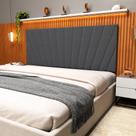 Cabeceira Casal Suede Luxo Padrão 1,40 Suspensa Design Único