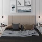 Cabeceira Casal Tulipa Suspensa Moderna para Quarto - 140 CM - Várias Cores