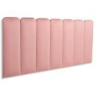 Cabeceira Casal Veludo 140x60 Cama Box Modulada Arredondada