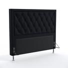 Cabeceira Centaurus 195 Para Cama Box King N-024 Veludo Preto Aradecor Cabeceira Centaurus 195 Para Cama Box King N-024 Veludo Preto Aradecor