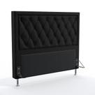 Cabeceira Centaurus 195 Para Cama King Sued Preto Aradecor Cabeceira Centaurus 195 Para Cama King Sued Preto Aradecor