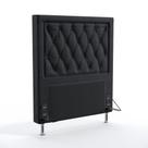 Cabeceira Centaurus 90 Modulada Estofada N-022 Veludo Chumbo Aradecor