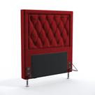 Cabeceira Centaurus 90 Modulada Estofada N-033 Veludo Vermelho Aradecor