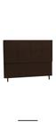 Cabeceira Civic Estofada Com Botão de Strass para Cama Box Casal King Size 195Cm Marrom