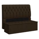 Cabeceira com Calçadeira Baú Istambul para Cama Box Queen de 160 cm Chocolate