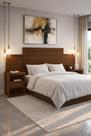Cabeceira Com Mesas Laterais Dinamarca Para Cama Queen Box Até 160cm