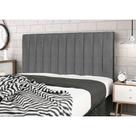 Cabeceira Corolla Chumbo Estofada para Cama Box Casal Queen Size 164Cm Quarto Luxo - CasaLar Decor