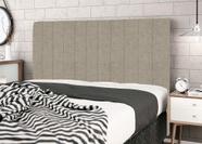 Cabeceira Corvette Tecido Linho Bege Estofada para Cama Box Casal King Size 195Cm Quarto Luxo - CasaLar Decor