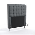 Cabeceira Dama 90 Para Cama de Solteiro Sued Cinza Aradecor