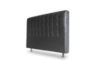 Cabeceira De Cama Box Ana Casal 140cm X 118cm Couro Preto Ms Decor