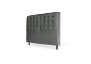 Cabeceira De Cama Box Ana King 195cm X 118cm Suede Cinza Mz Decor