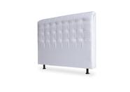 Cabeceira De Cama Box Ana Queen 160cm X 118cm Couro Branco Ms Decor Cabeceira De Cama Box Ana Queen 160cm X 118cm Couro Branco Ms Decor