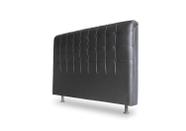 Cabeceira De Cama Box Ana Solteiro 90cm X 118cm Couro Preto Mz Decor