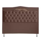 Cabeceira De Cama Box Barcelona Queen 160 cm Capitonê Retro Botão Encapados Suede Rosê Do Lar Móveis