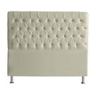 Cabeceira De Cama Box Bella Queen 160 cm Suede Botão Cristal Porcelana Eli Móveis e Decoração