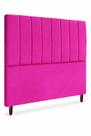 Cabeceira de Cama Box Carla Casal King 195 cm OxFord Rosa Pink Eli Móveis e Decoração