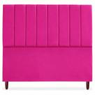 Cabeceira de Cama Box Carla Casal Queen 160 cm Oxford Rosa Pink Eli Móveis e Decoração Cabeceira de Cama Box Carla Casal Queen 160 cm Oxford Rosa Pink Eli Móveis e Decoração