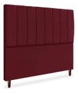 Cabeceira de Cama Box Carla Casal Queen 160 cm Suede Bordo Do Lar Móveis e Decoração